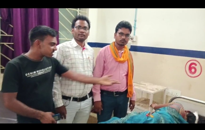 गढ़वा थाना क्षेत्र की कोरवाडीह पेशका मुख्य मार्ग पर अज्ञात महिला घायल