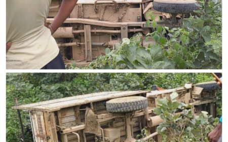 बरडीहा कुंदरहे मोड पर अनियंत्रित होकर पिकअप वैन पलटी चालक बाल बाल बचा।ग्रामीण की मदद से चालक को बाहर निकाला गया