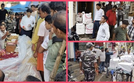 रक्षाबंधन के पूर्व संध्या पर एसडीएम संजय कुमार बाजार में पैदल चलकर दुकानदार एवं ग्राहकों के बीच नकली मिठाई के विरूद्ध किया जागरूक