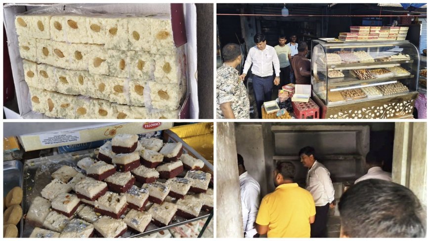गढ़वा जिले में मिलावटी मिठाई को लेकर एसडीएम की तीसरे दिन भी करवाई जारी