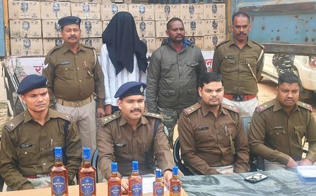 पुलिस की बहुत बड़ी सफलता 25400 से अधिक शराब बोतले की ट्रक से जब्त किया, कीमत करोड़ों में बताई जा रही है
