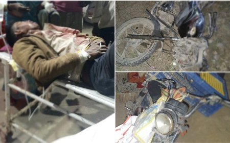 गढ़वा छतरपुर कोरवाडीह मार्ग पर दो बाइक की आमने-सामने की टक्कर,से एक की हालत गंभीर, दूसरा घायल